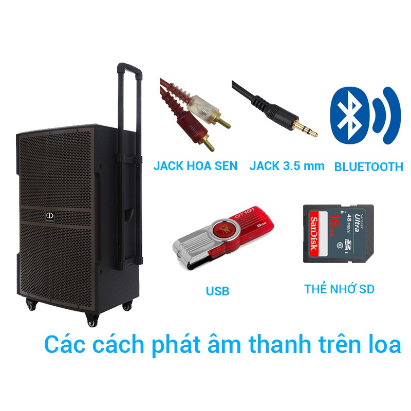 CHÍNH HÃNG - Loa kéo karaoke 600 W Dalton TS-15G600