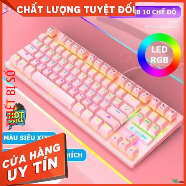 ZIYOU LANG K2 - Bàn phím cơ K2 PRO 87 phím, bàn phím máy tính chơi game có dây Led NHIỀU  Chế Độ Khác Nhau -DC4371