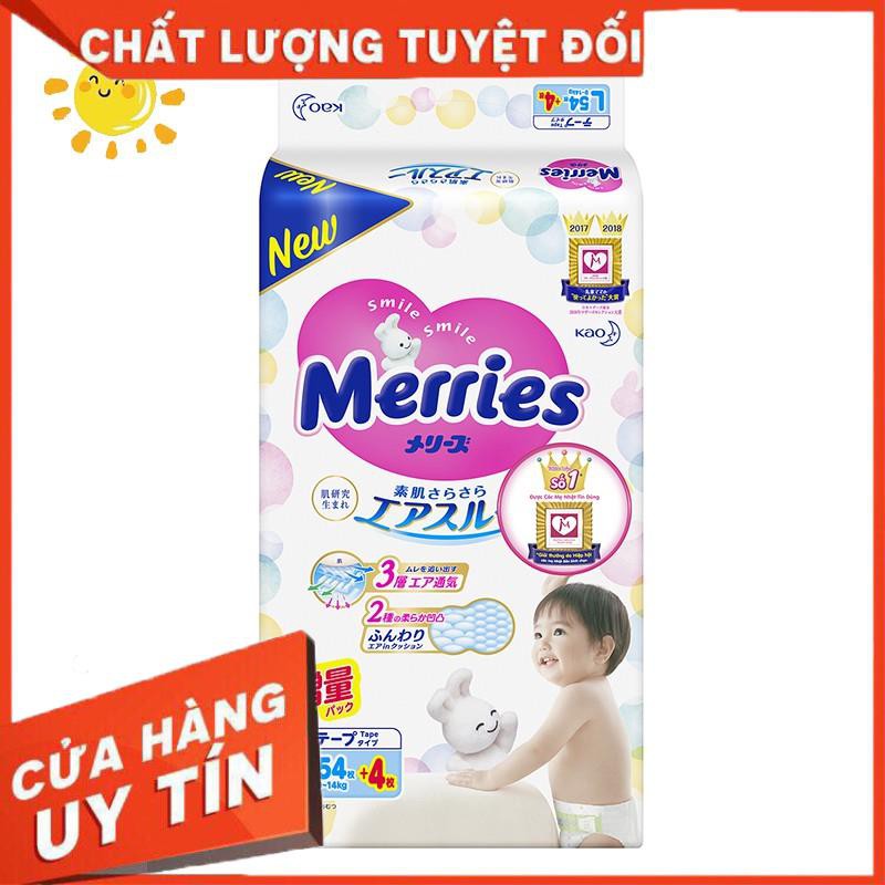 Bỉm Meries quần cộng miếng nội địa Nhật size M 58 + 6 miếng ( +6 miếng) (cho bé từ 6-11 kg)
