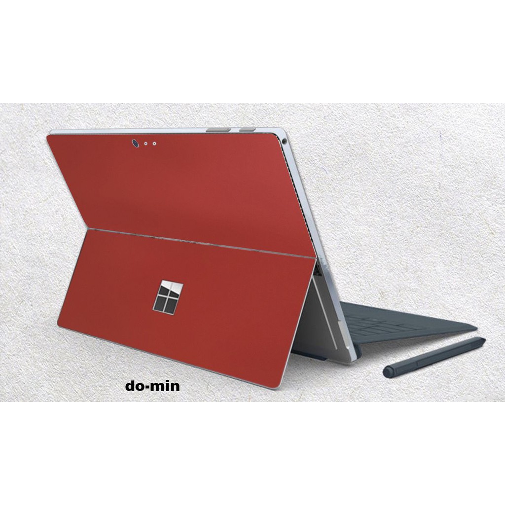 Skin dán Aluminum Chrome đỏ mịn cho Surface 3 2015; Go, Go 2, Go 3; Pro 2 3 4 5 6 7/7Plus 8 9 X; Surface Book 1, 2, 3
