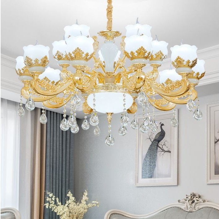 Đèn chùm MONSKY ERIO kiểu dáng đẳng cấp, sang trọng trang trí nội thất hiện đại loại 15 tay - kèm bóng LED chuyên dụng.