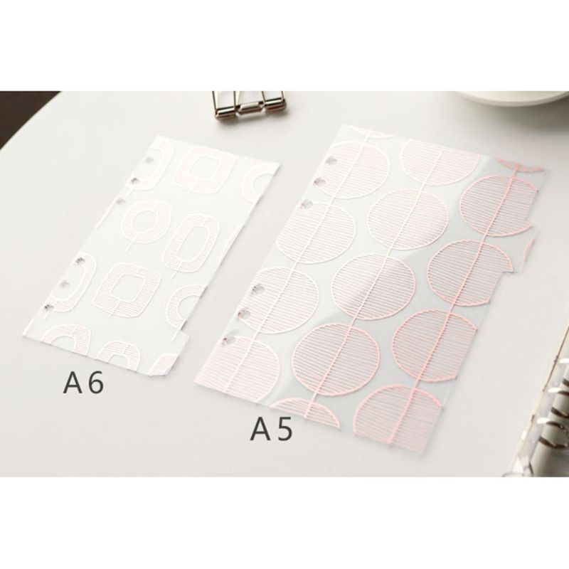 Bảng Chia Chỉ Số PVC 6 Lỗ Màu Đồng Cho Tạp Chí Rời