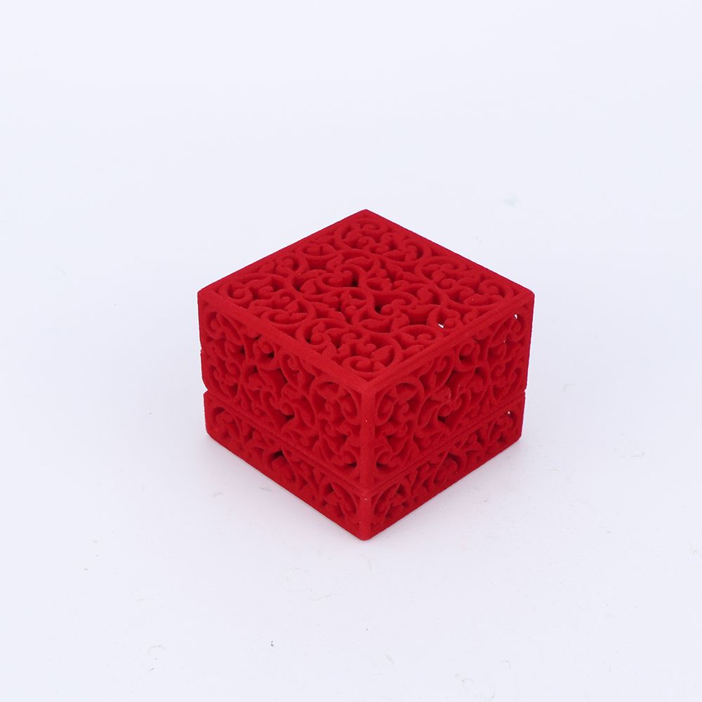 Hộp Nhẫn Nhung Kiểu Dáng Trung Hoa 6.5 * 6.5 * 4.7Cm