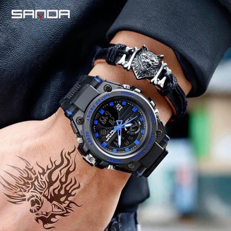 Đồng hồ nam SANDAN JAPAN phong cách thể thao SD01 dây chắc chắn Full box kèm pin - Haizz.shop