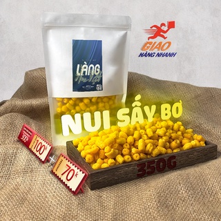 Nui sấy bơ giòn 350g Làng Ăn Vặt loại 1 HẠT TO VÀNG đồ ăn vặt Đà Lạt thơm ngon bổ rẻ