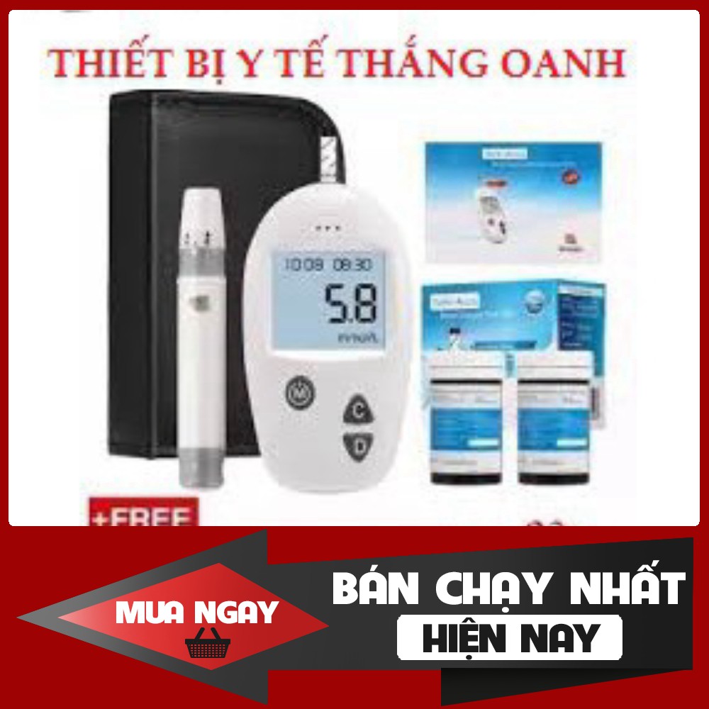 Máy đo tiểu đường Safe-Accu ( TẶNG 10TEST + KIM CHÍCH MÁU)