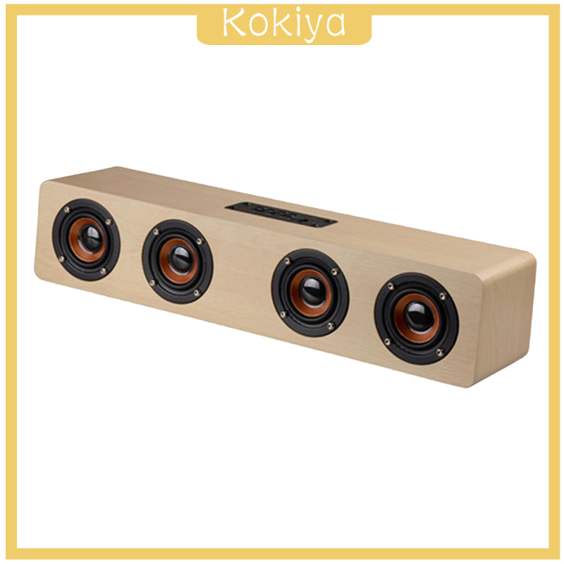 [KOKIYA]Portable 380mm Soundbar Wooden Bluetooth Speaker Powerful