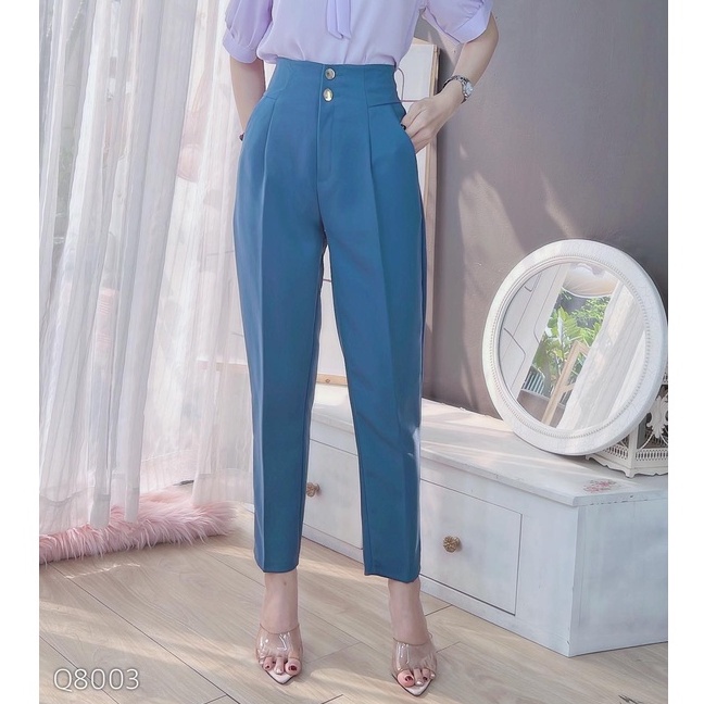 Quần tây lưng cao công sở nữ kiểu baggy 2 khuy CHUU Q8003