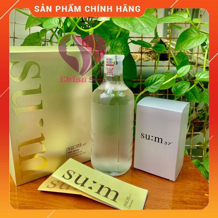 ⚡CÓ HÓA ĐƠN⚡FULLSIZE Tẩy trang Su:m37 dạng nước 3 trong 1 Skin Saver Essential Cleansing Water