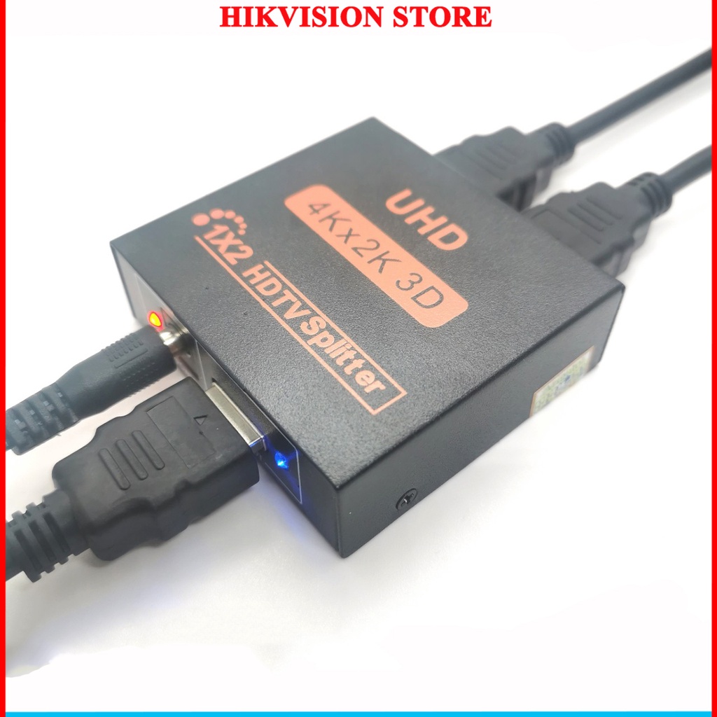 Bộ chia HDMI 1 ra 2  Kết Nối Máy Tính, Đầu Ghi CAMERA Ra Hai Màn Hình Chiếu Cùng Lúc