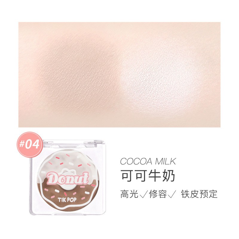 Phấn má highlight TIK POP donut hai màu (TP31)