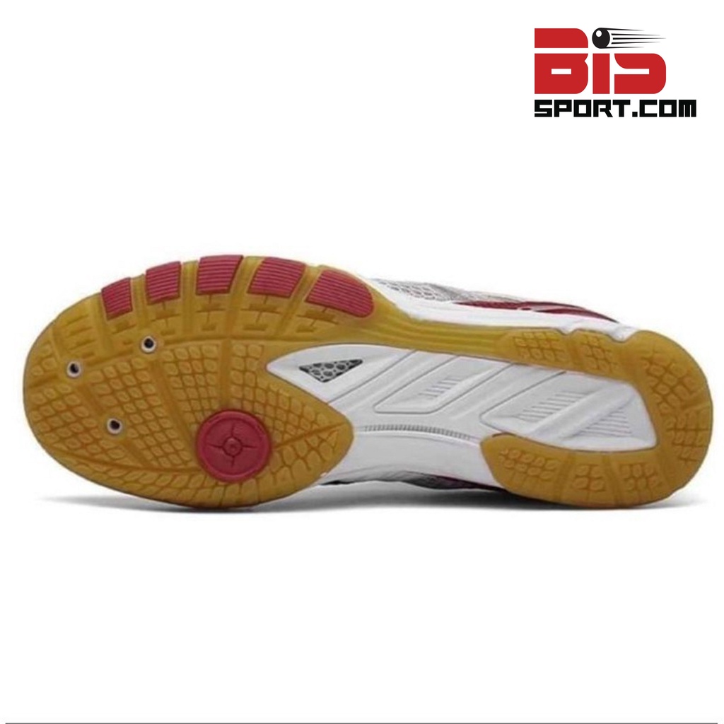 Giày Bóng Bàn Cầu Lông XPD Chính Hãng - Màu Trắng Đỏ - Đế Siêu Bám Nhất Trong Tầm Giá