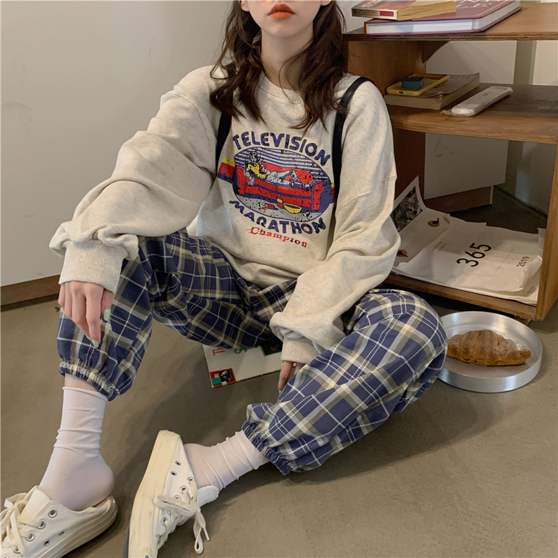 Women Korean Cartoon Letter Printed Ulzzang Sweater | BigBuy360 - bigbuy360.vn