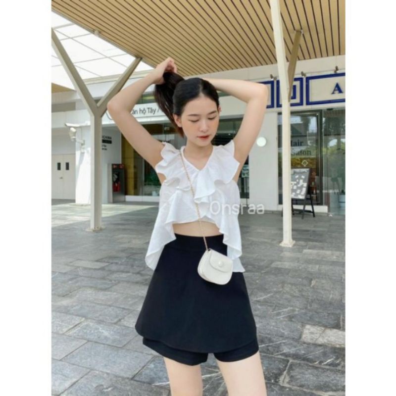 ÁO CROP KIỂU BÈO XINH ƠI LÀ XINH