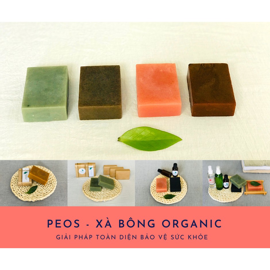 Xà bông Organic tắm toàn thân 120g - PEOS(HSD: 6 tháng)