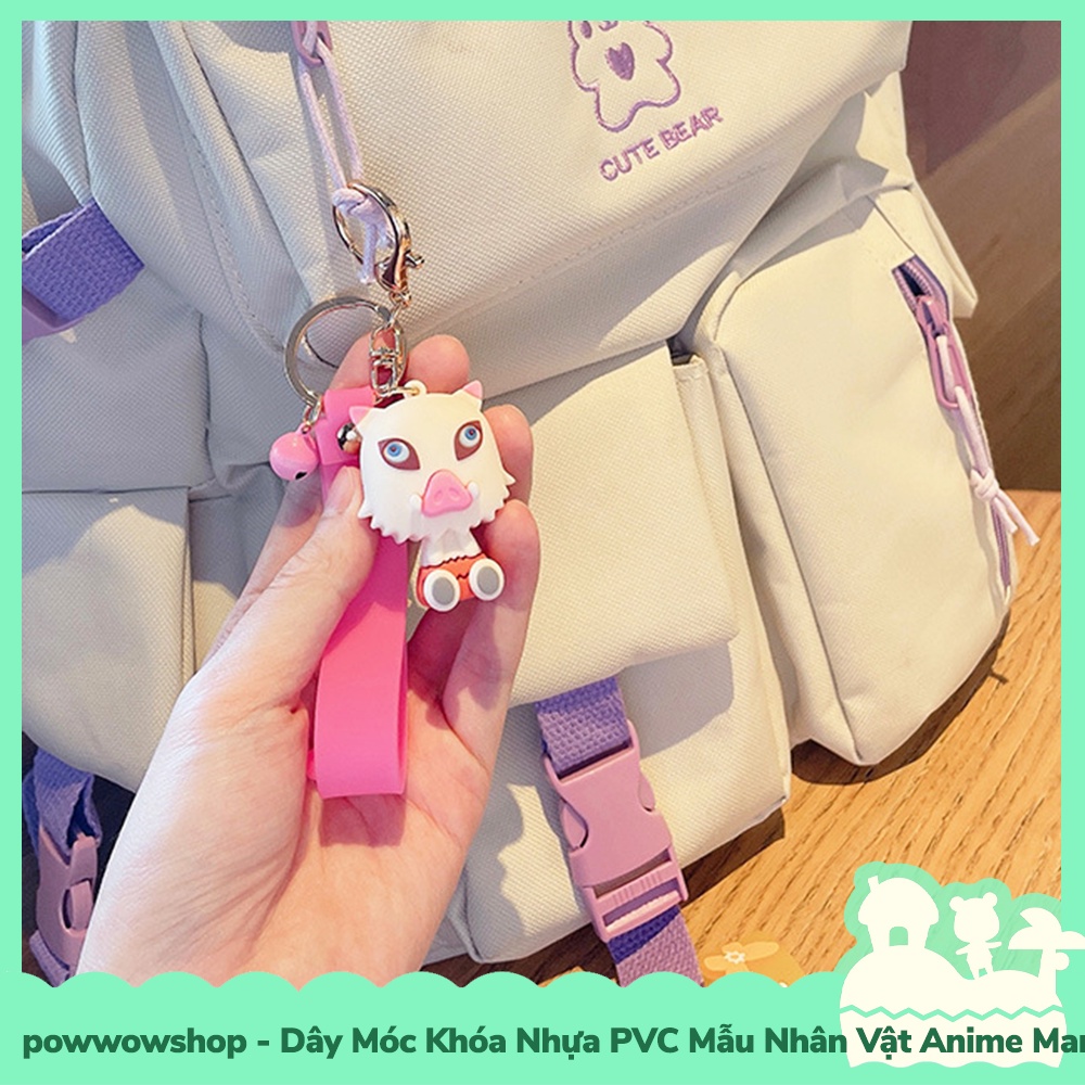 [Sẵn VN - Hỏa Tốc] Dây Móc Khóa Nhựa PVC + Gel Silica Mẫu Nhân Vật Hoạt Hình Anime Manga Kimetsu No Yaiba Baebie