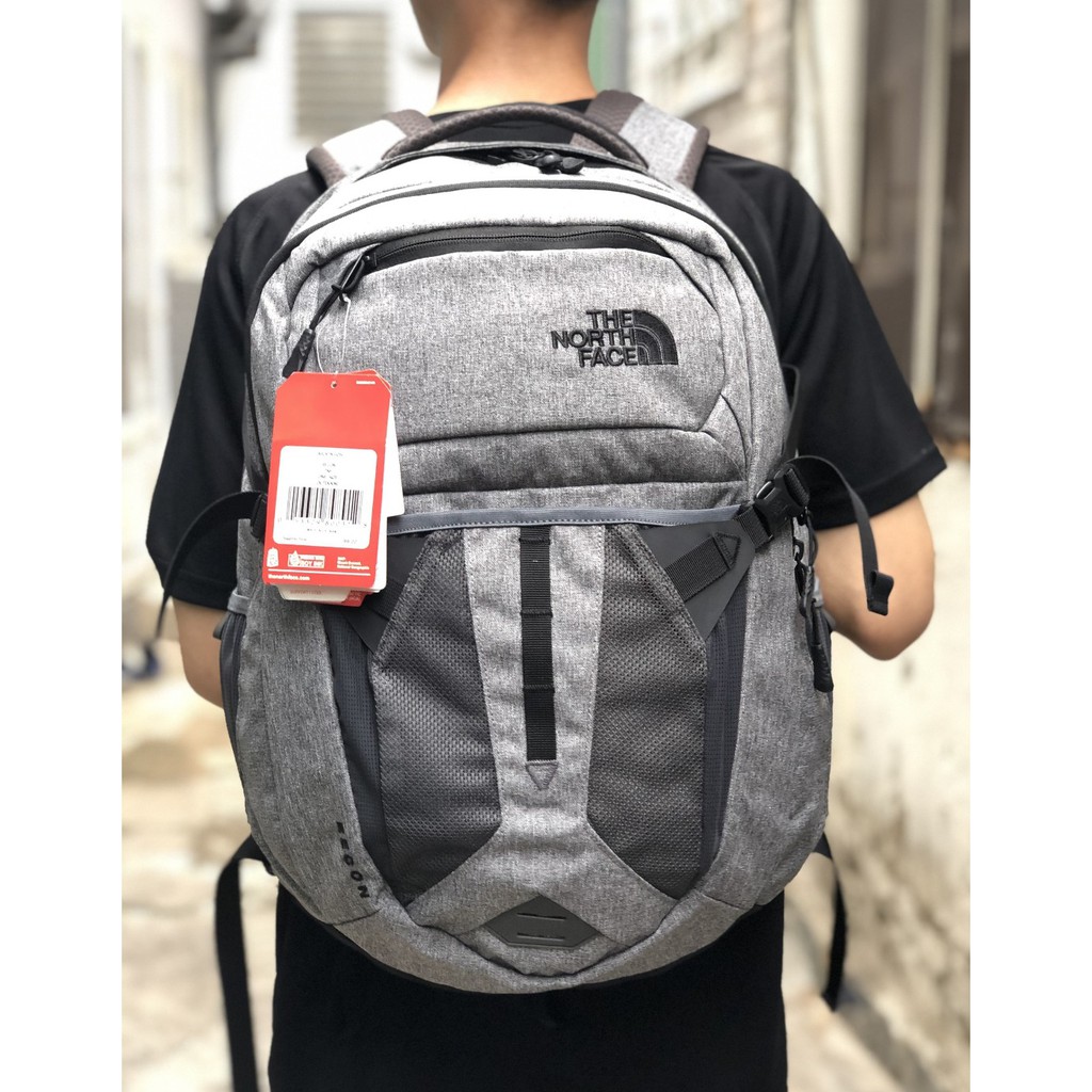 BALO THE NORTH FACE RECON BACK PACK MÀU XÁM PHỐI LOGO ĐEN