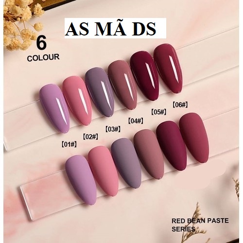 Sơn móng tay gel AS dùng máy hơ tone hồng vỏ đỗ tím trầm VUA SƠN AS mã DS 15ml