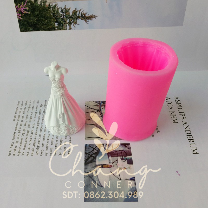 Khuôn silicone 3D tự làm thủ công nến thơm thạch cao khuôn kẹo bánh hình Cô dâu Chú rể wedding