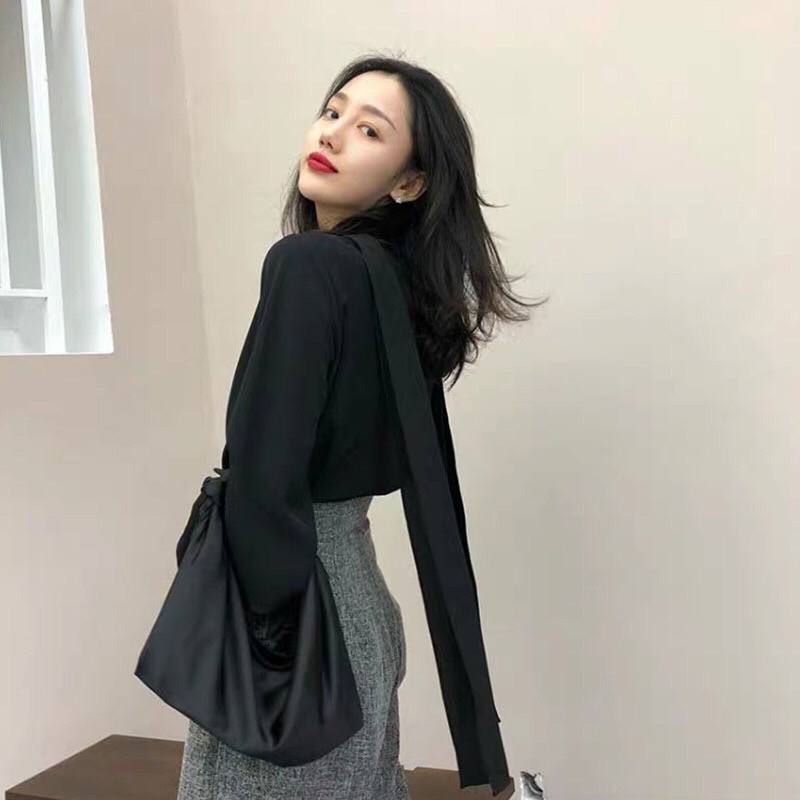 [Hình thật độc quyền TOS.CLOSET] ÁO SƠ MI CÔNG SỞ THẮT NƠ CỔ