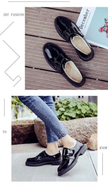 [ Sẵn size 37 ] Giày Loafer _ giày lười nữ dán | BigBuy360 - bigbuy360.vn