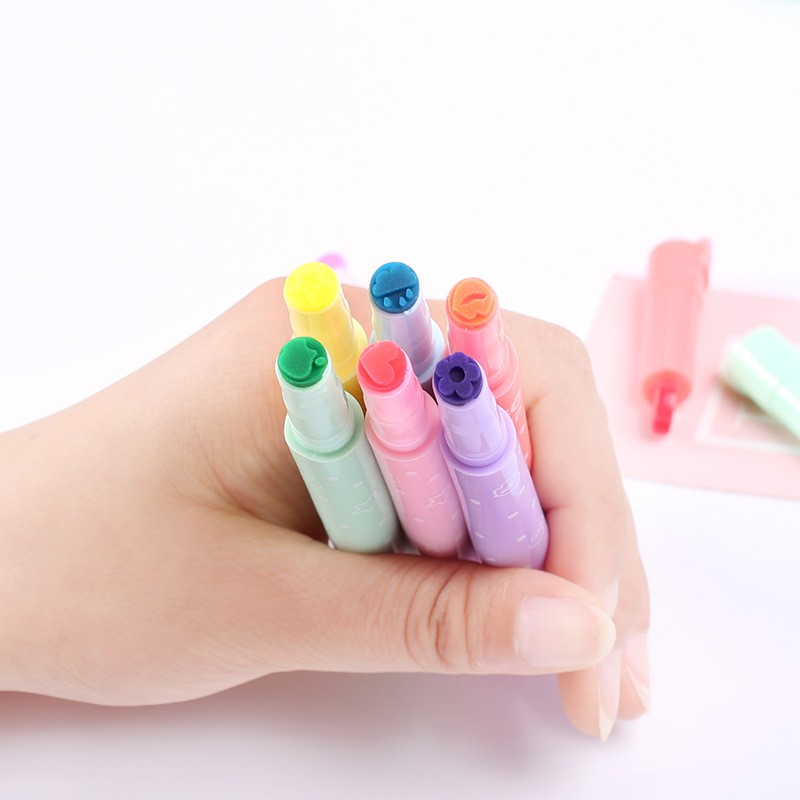 Bút dạ quang / Bút đánh dấu đa sắc với hình dạng ngộ nghĩnh