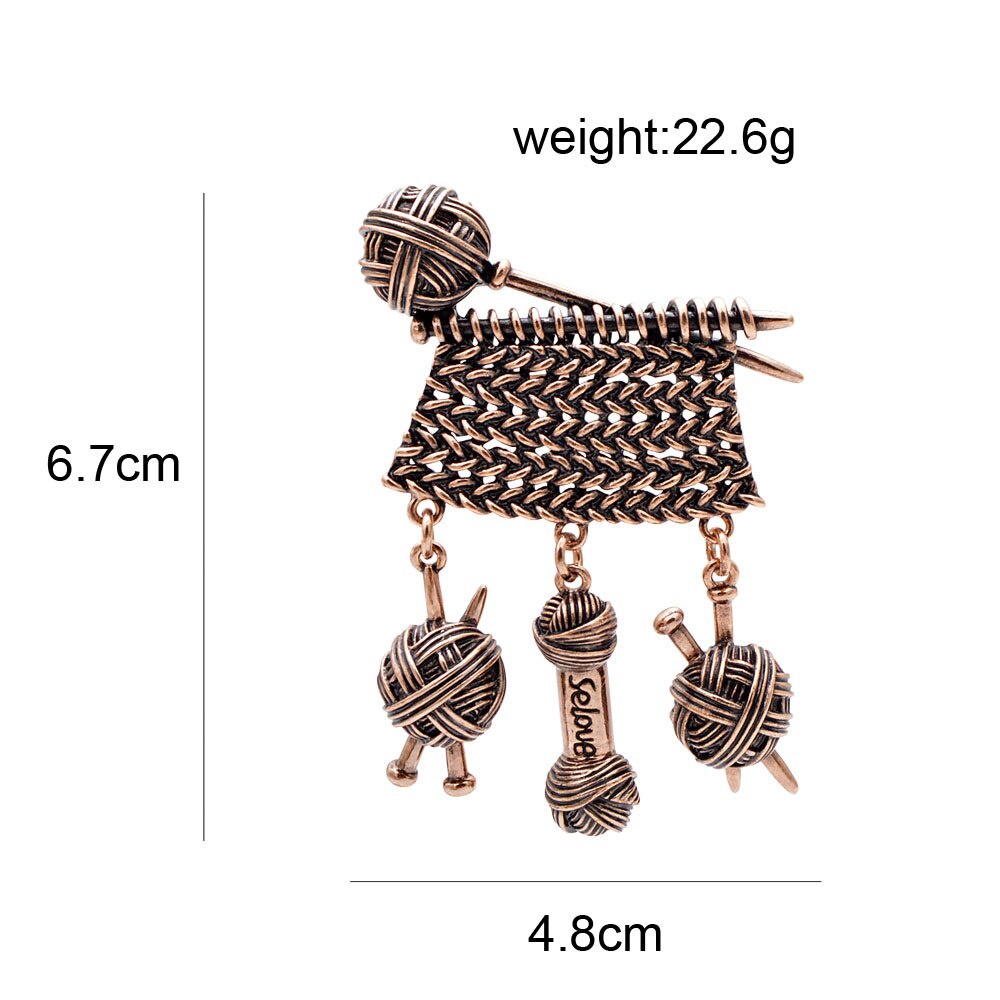 Ghim cài áo kiểu dáng đan len độc đáo ấn tượng