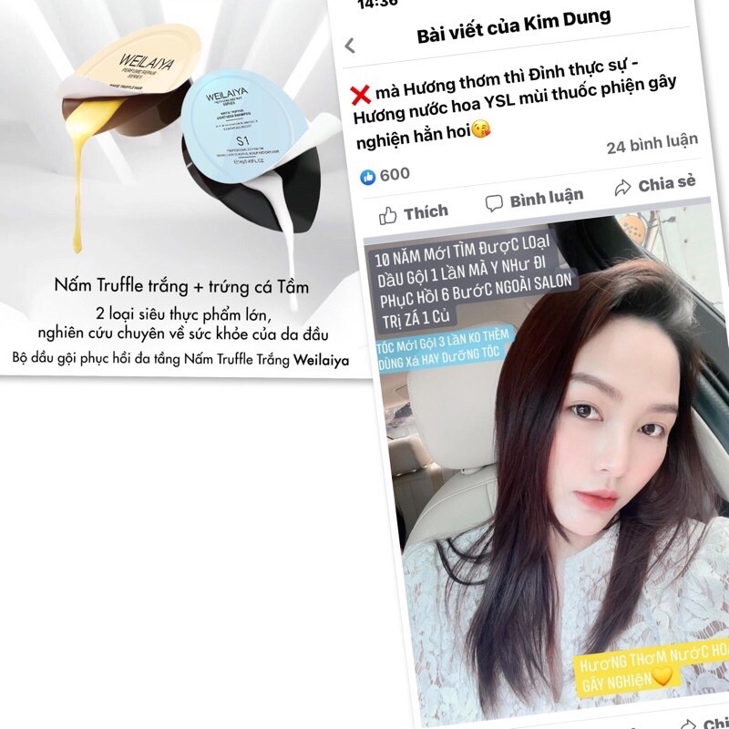 TEST GỘI XẢ DẦU GỘI PHỤC HỒI NẤM WEILAIYA