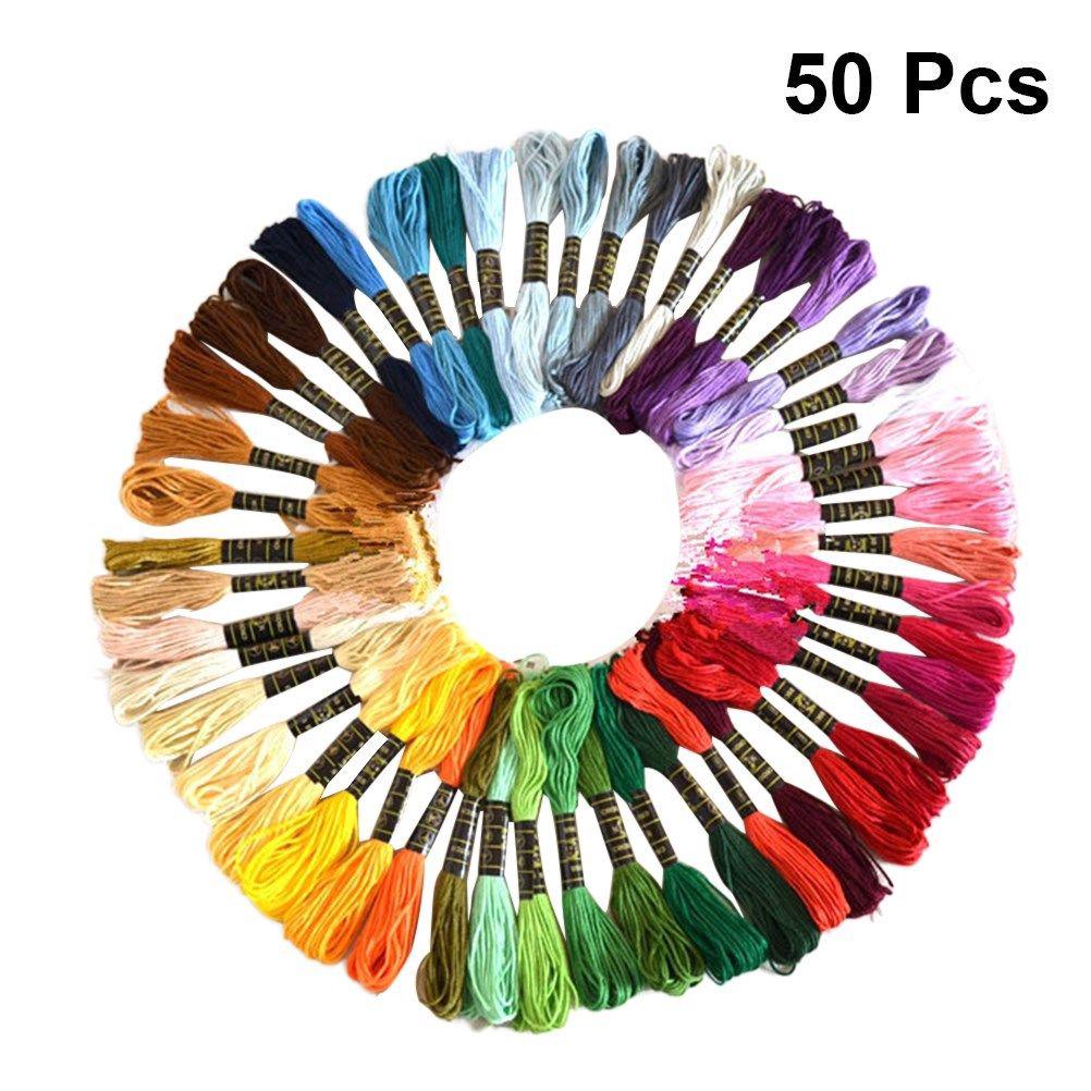 Bộ 50 Cuộn Chỉ Thêu Nhiều Màu