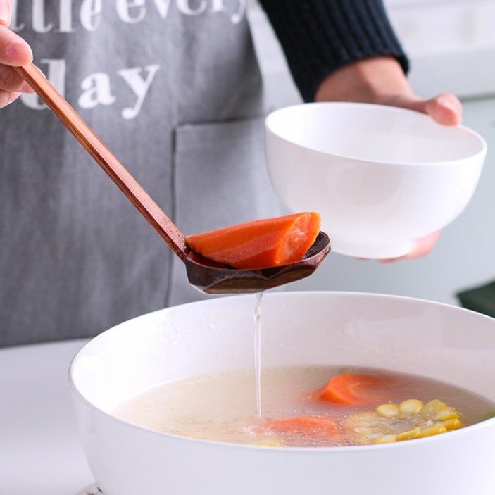 Muỗng Múc Canh Cán Dài Bằng Gỗ Phong Cách Nhật Bản