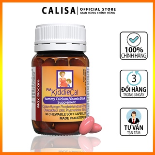 Viên uống PM Kiddiecal 30 viên canxi cho bà bầu tăng sức đề kháng giúp bé cao lớn bổ sung canxi vitamin d sắt