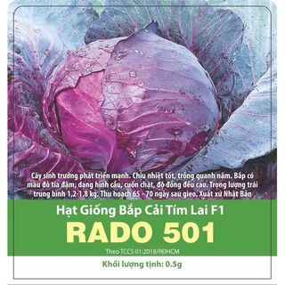 Hạt giống Bắp cải tím F1 0.5gr ❤️FREESHIP EXTRA❤️