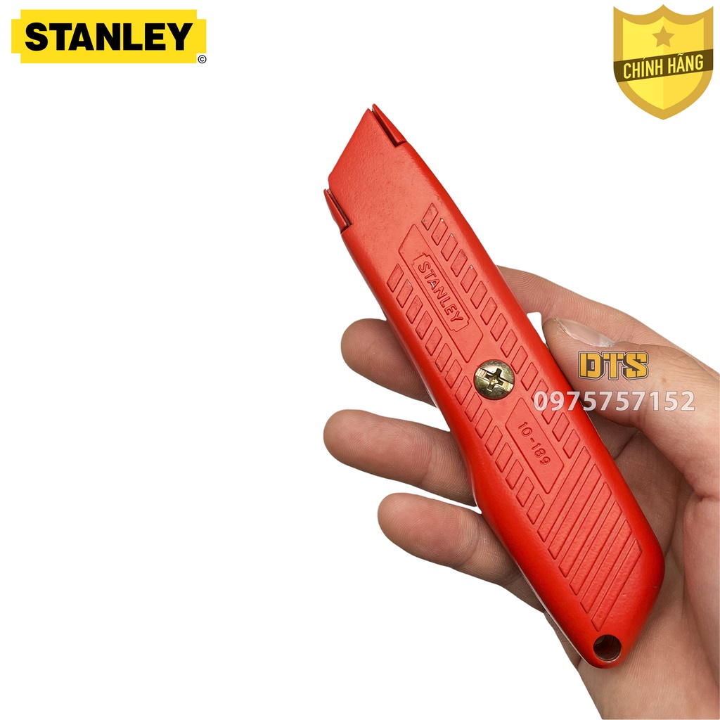 Dao rọc cán nhôm tự động rút lưỡi công nghiệp hãng STANLEY Mỹ 10-189C, dao trổ đa năng rọc trên nhiều chất liệu siêu sắc