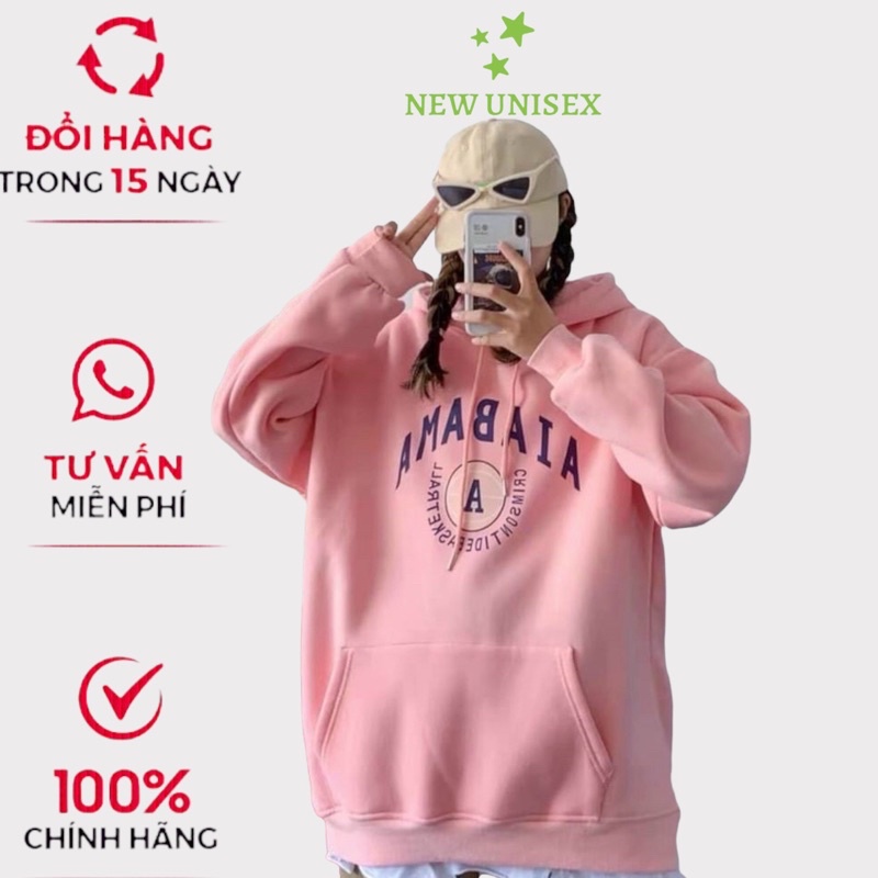 Áo Hoodies Unisex Chất Nỉ Mềm Mát Có Nón Kiểu Chui Đầu In AIABAMA Thích Hợp Mặc 4 Mùa [NEW UNISEX]