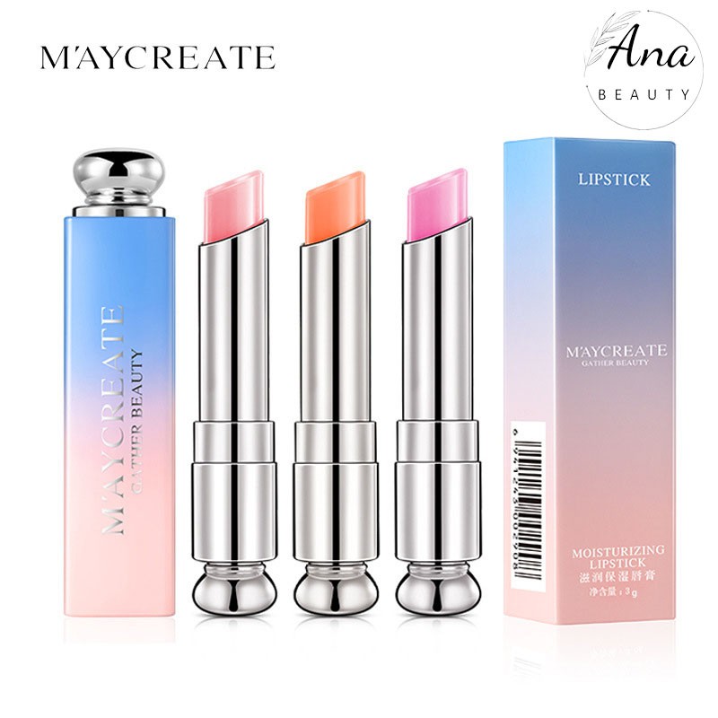 Son dưỡng môi MAYCREATE đổi màu theo thời gian, son dưỡng môi hàng nội địa Trung