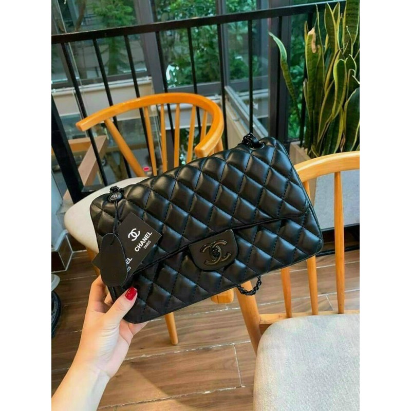 Túi Xách Nữ Da Mềm Size18,26 full đen+thẻ