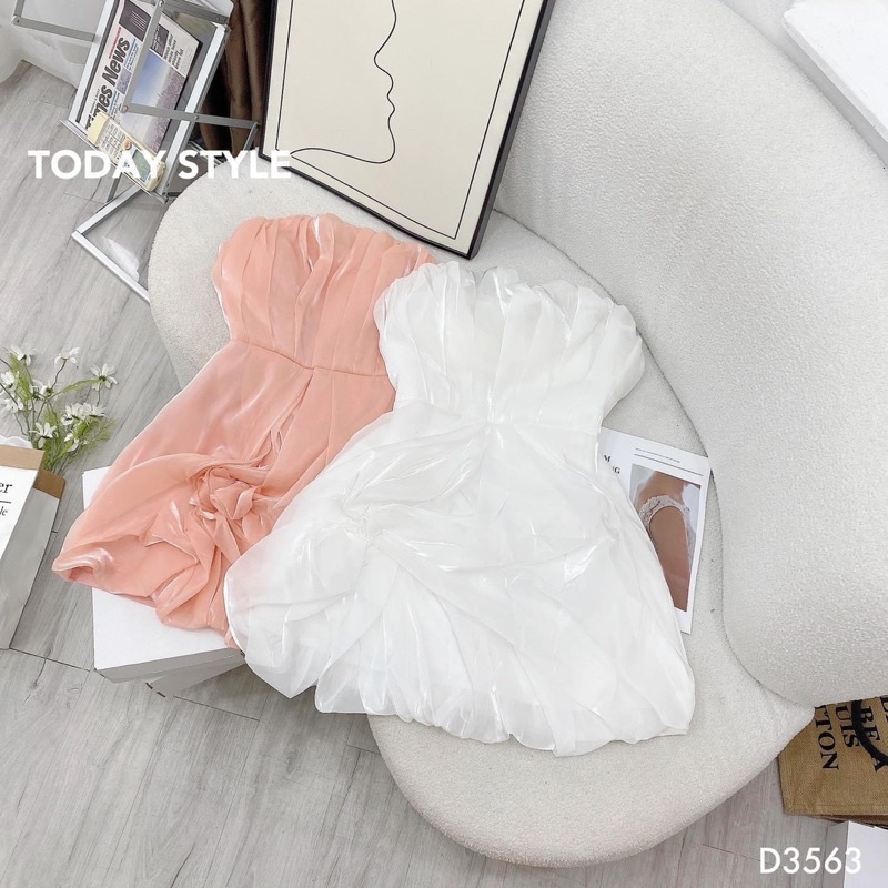 ĐẦM VOAN PHỒNG ĐI TIỆC ĐI ĐÁM XOÈ CHỮ A CUP NGỰC SANG TRỌNG KTGIMI (Kèm Ảnh Thật)