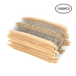 Bộ 1500 điện trở carbon 1 ohm to 10M ohm 1/4W 5% tiện dụng