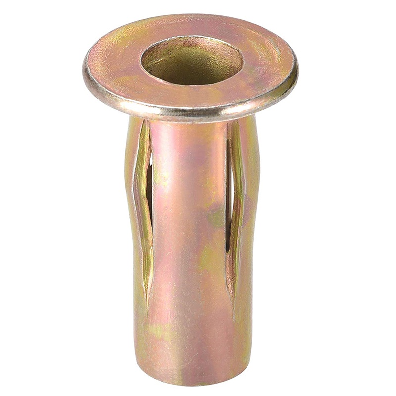 Đinh tán nhiều tay cầm-Nut. M8 Trục mạ sẵn bằng thép Carbon màu-Zinc Đầu phẳng có ren Chèn Nut 25 cái