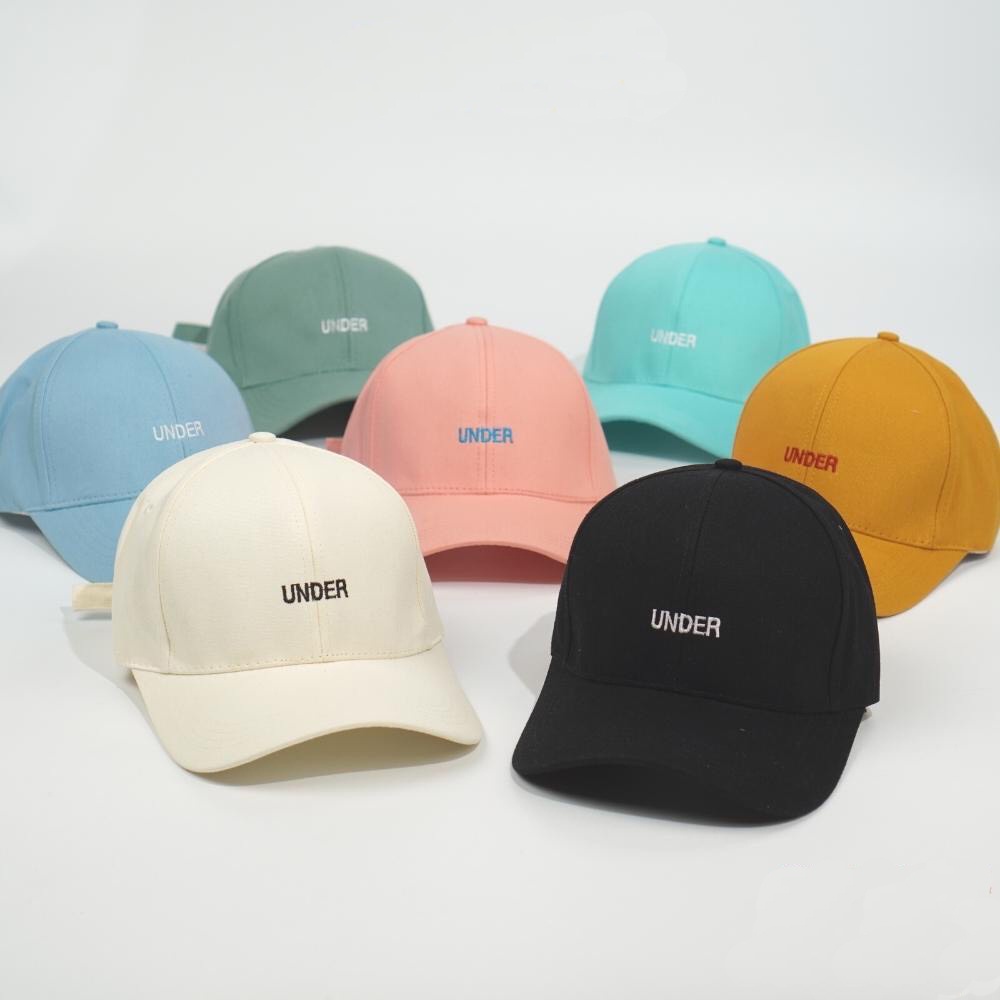 [Mã FAMARAL1 giảm 10K đơn 50K] Mũ lưỡi trai Nón kết thêu hình chữ UNDER chất kaki cao cấp form unisex nam nữ