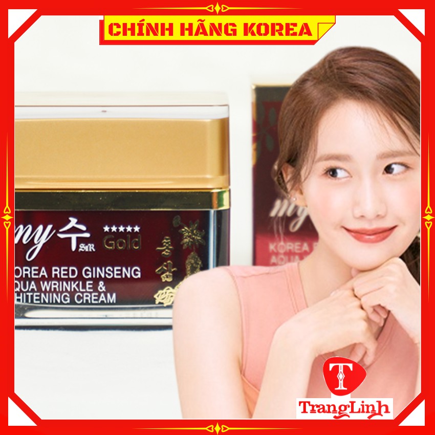 Kem hồng sâm dưỡng trắng da My Gold hàn quốc, hộp 50gr - Kem sâm My Gold tổng hợp - tranglinhkorea