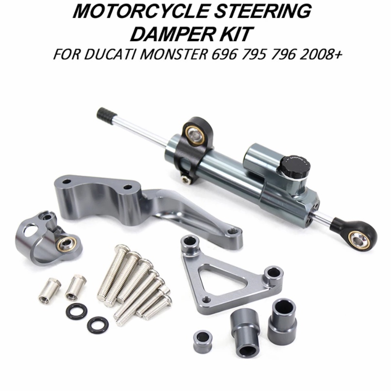 Phù Hợp Thanh Giảm Xóc Gắn Tay Lái Xe DUCATI Monster 696 795 796 1100 S 2008-up Chất Lượng Cao