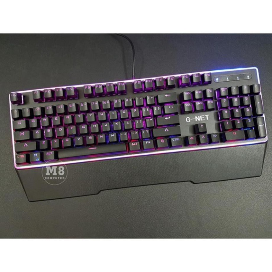 Bàn phím Gaming G-Net K88 - Led RGB - Blue Switch - Switch quang học - Màu đen - Bảo hành 12 tháng