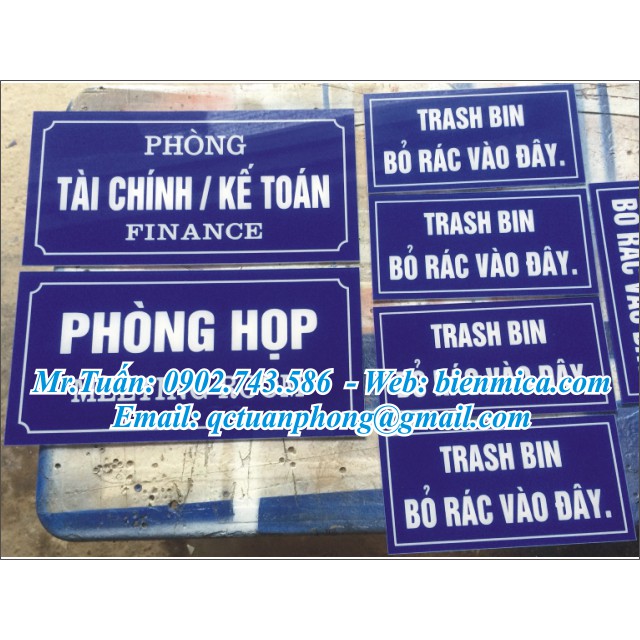 Biển Công Ty Mica - KT 30x40cm - In Logo theo yêu cầu