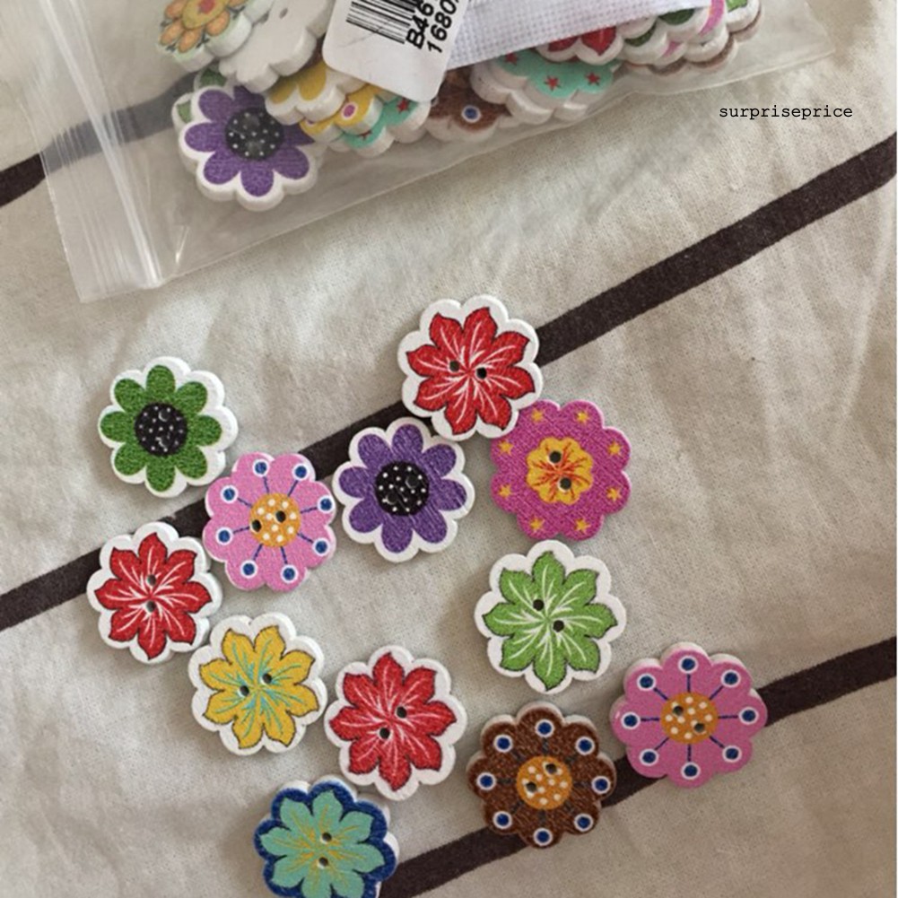 Set 50 Nút Áo Hình Bông Hoa Đa Năng