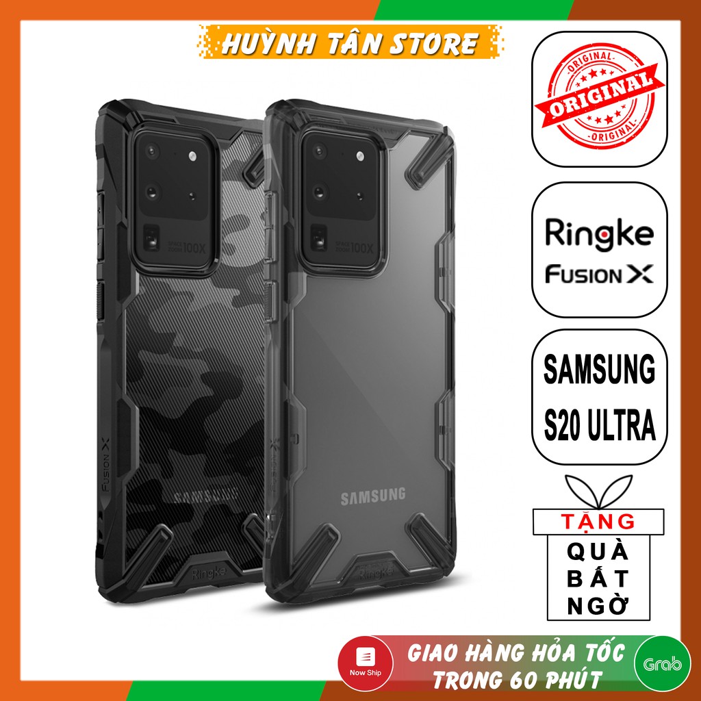 Ốp lưng Samsung Galaxy S21 Fe,S20,S21+,S21 Ultra,Note 20 Ultra 5G chống sốc Ringke Fusion X chính hãng Korea