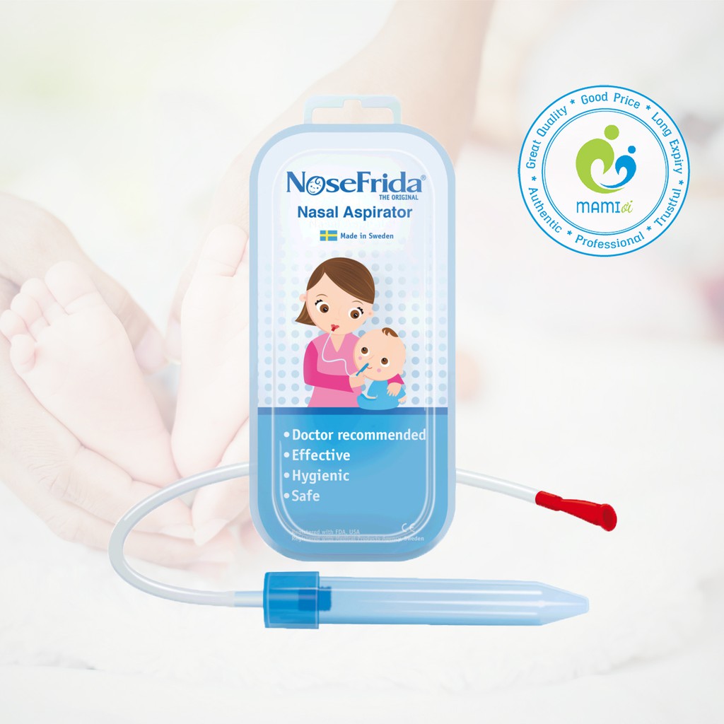 Dụng cụ hút mũi cho trẻ từ sơ sinh đến 3 tuổi NoseFrida Nasal Aspirator, Thụy Điển