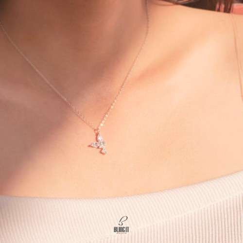 Dây chuyền bạc nữ BLINGIT mẫu butterfly bướm hồ điệp đính đá cao cấp thích hợp tặng quà - BIVC243