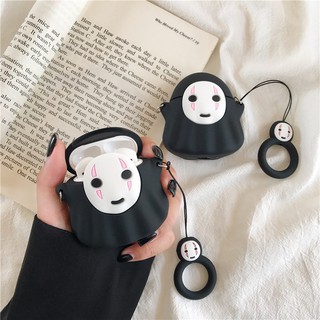 ❂∏✥Ins Japanese anime cartoon of Q edition without face AirPods man two generation general case apple bluetooth wirele