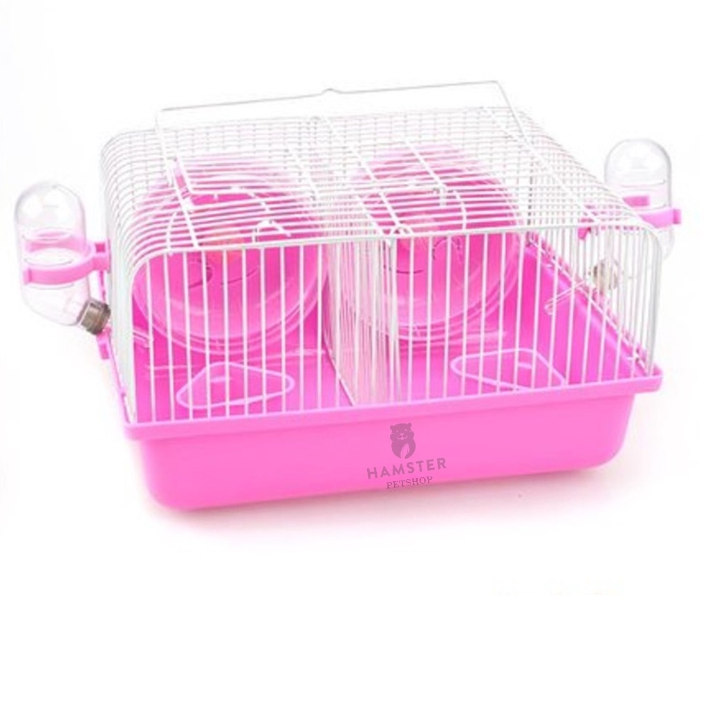 Lồng Hamster ngăn đôi  Full Phụ Kiện cho Hamster, sóc